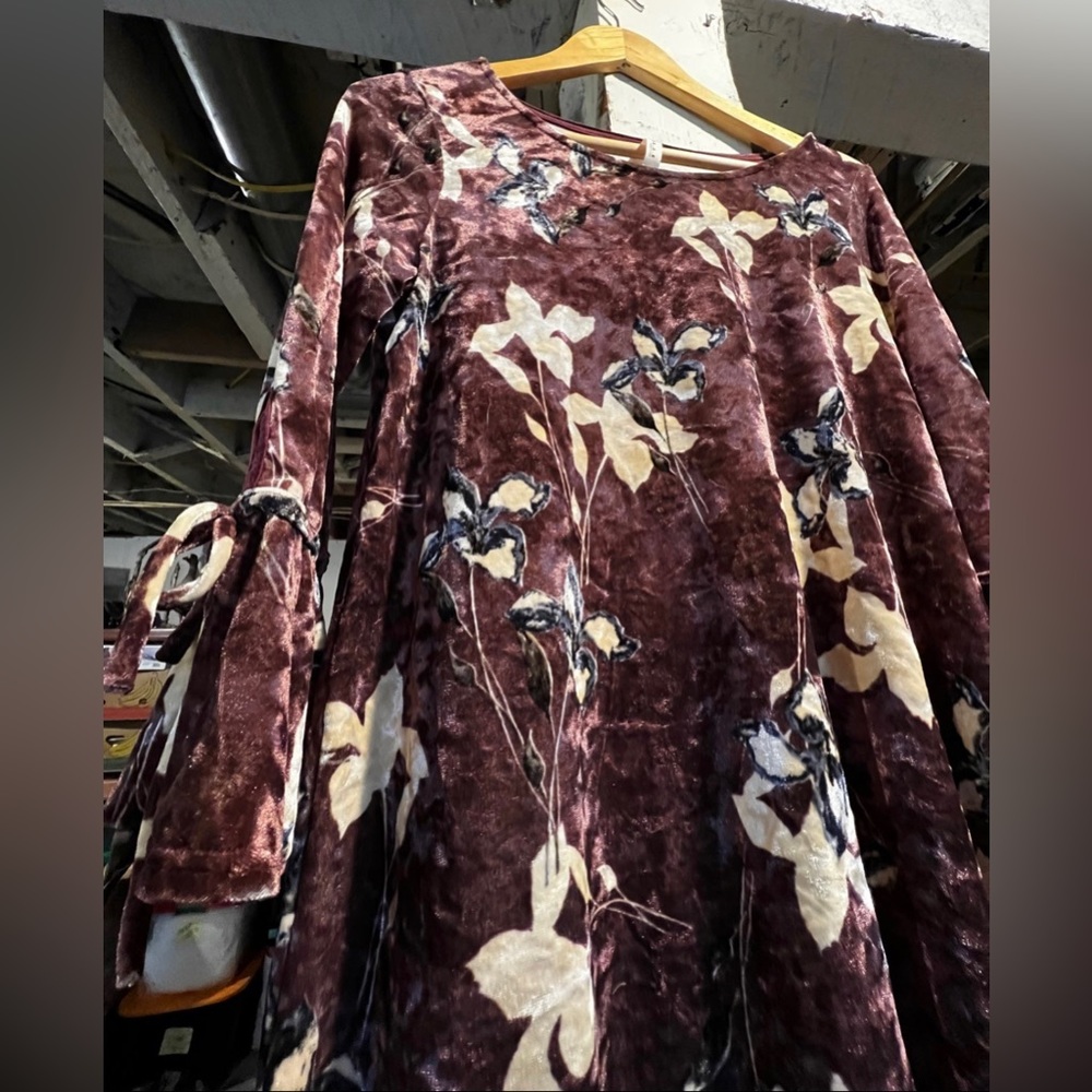 Velvet Flower Dress - Picture 1 of 6